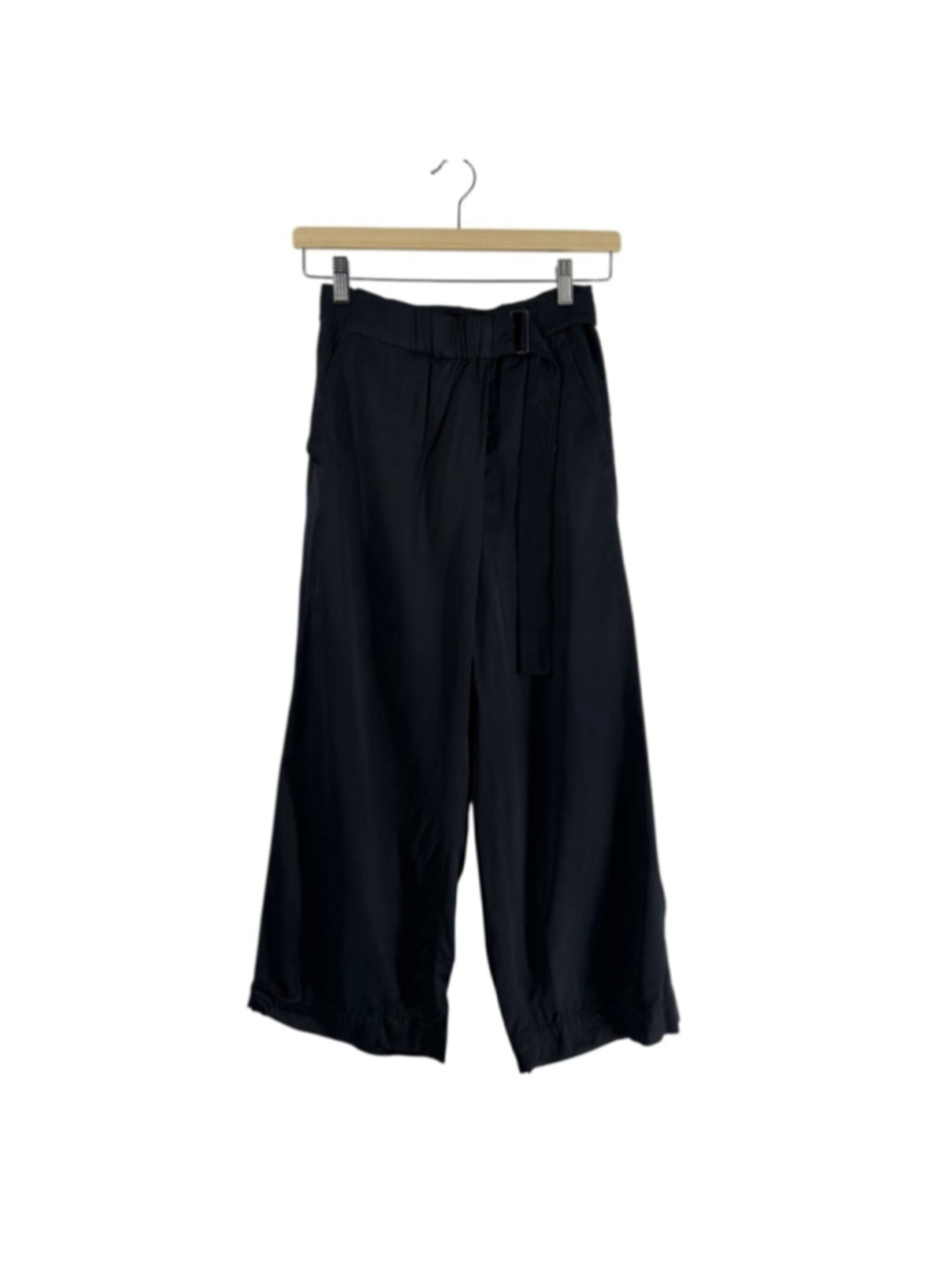 Vince Midnight Blue cropped Trousers built in belt coastal luxury nautical sz xs